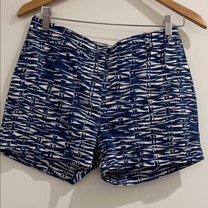 Kate Spade Navy and White Patterned Shorts